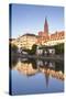 Buildings Reflected in the River Ill, Strasbourg, Bas-Rhin, Alsace, France, Europe-Julian Elliott-Stretched Canvas