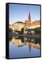 Buildings Reflected in the River Ill, Strasbourg, Bas-Rhin, Alsace, France, Europe-Julian Elliott-Framed Stretched Canvas