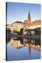 Buildings Reflected in the River Ill, Strasbourg, Bas-Rhin, Alsace, France, Europe-Julian Elliott-Stretched Canvas