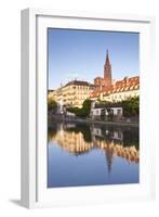 Buildings Reflected in the River Ill, Strasbourg, Bas-Rhin, Alsace, France, Europe-Julian Elliott-Framed Photographic Print