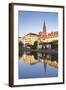 Buildings Reflected in the River Ill, Strasbourg, Bas-Rhin, Alsace, France, Europe-Julian Elliott-Framed Photographic Print