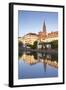 Buildings Reflected in the River Ill, Strasbourg, Bas-Rhin, Alsace, France, Europe-Julian Elliott-Framed Photographic Print