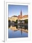 Buildings Reflected in the River Ill, Strasbourg, Bas-Rhin, Alsace, France, Europe-Julian Elliott-Framed Photographic Print