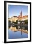 Buildings Reflected in the River Ill, Strasbourg, Bas-Rhin, Alsace, France, Europe-Julian Elliott-Framed Photographic Print