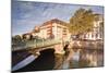 Buildings Reflected in the River Ill, Strasbourg, Bas-Rhin, Alsace, France, Europe-Julian Elliott-Mounted Photographic Print