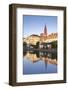 Buildings Reflected in the River Ill, Strasbourg, Bas-Rhin, Alsace, France, Europe-Julian Elliott-Framed Photographic Print