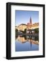 Buildings Reflected in the River Ill, Strasbourg, Bas-Rhin, Alsace, France, Europe-Julian Elliott-Framed Photographic Print