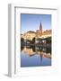 Buildings Reflected in the River Ill, Strasbourg, Bas-Rhin, Alsace, France, Europe-Julian Elliott-Framed Photographic Print