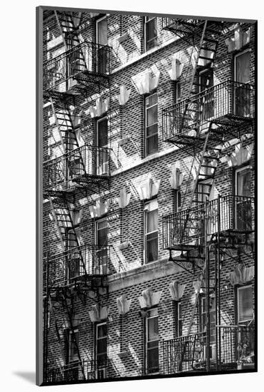 Buildings - Stairs - Emergency - New York City - United States-Philippe Hugonnard-Mounted Photographic Print