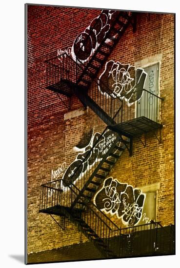 Buildings - Stairs - Emergency - New York City - United States-Philippe Hugonnard-Mounted Photographic Print