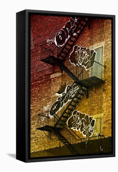 Buildings - Stairs - Emergency - New York City - United States-Philippe Hugonnard-Framed Stretched Canvas