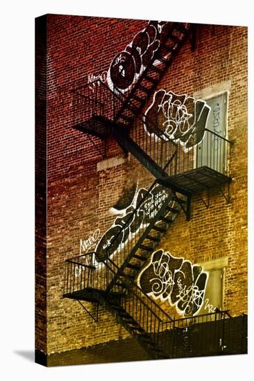 Buildings - Stairs - Emergency - New York City - United States-Philippe Hugonnard-Stretched Canvas