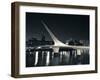 Buildings with a Footbridge at the Port, Puente De La Mujer, Puerto Madero, Buenos Aires, Argentina-null-Framed Photographic Print