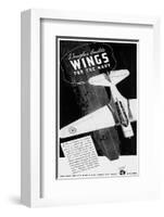 Builds Wings for the Navy Ad-null-Framed Art Print