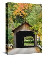 Built in 1837, Coombs Covered Bridge, Ashuelot River in Winchester, New Hampshire, USA-Jerry & Marcy Monkman-Stretched Canvas