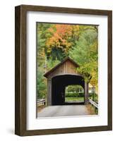 Built in 1837, Coombs Covered Bridge, Ashuelot River in Winchester, New Hampshire, USA-Jerry & Marcy Monkman-Framed Photographic Print