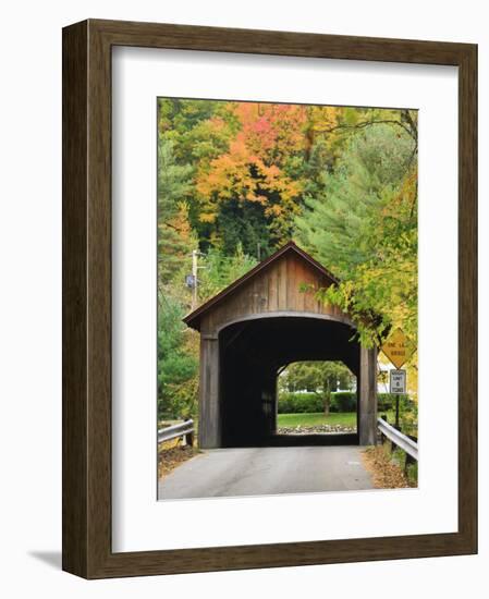 Built in 1837, Coombs Covered Bridge, Ashuelot River in Winchester, New Hampshire, USA-Jerry & Marcy Monkman-Framed Photographic Print