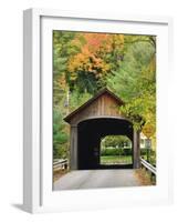 Built in 1837, Coombs Covered Bridge, Ashuelot River in Winchester, New Hampshire, USA-Jerry & Marcy Monkman-Framed Photographic Print