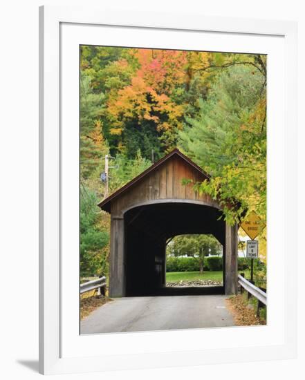 Built in 1837, Coombs Covered Bridge, Ashuelot River in Winchester, New Hampshire, USA-Jerry & Marcy Monkman-Framed Photographic Print