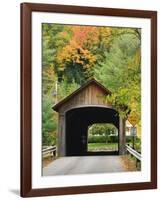 Built in 1837, Coombs Covered Bridge, Ashuelot River in Winchester, New Hampshire, USA-Jerry & Marcy Monkman-Framed Photographic Print