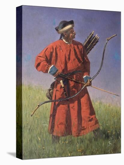 Bukharan Soldier (Sarba)-Vasili Vasilyevich Vereshchagin-Stretched Canvas