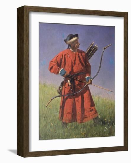 Bukharan Soldier (Sarba)-Vasili Vasilyevich Vereshchagin-Framed Giclee Print