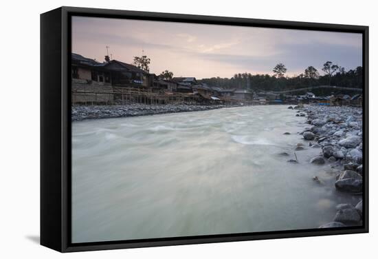 Bukit Lawang at Sunrise, Gunung Leuser National Park, North Sumatra, Indonesia, Southeast Asia-Matthew Williams-Ellis-Framed Stretched Canvas