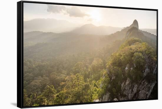 Bukit Tabur Mountain at sunrise, Kuala Lumpur, Malaysia, Southeast Asia, Asia-Matthew Williams-Ellis-Framed Stretched Canvas