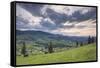 Bukovina Region (Bucovina) Landscape at Sunset, Paltinu, Romania, Europe-Matthew Williams-Ellis-Framed Stretched Canvas