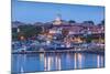 Bulgaria, Black Sea Coast, Nesebar, Waterfront View of Town, Dusk-Walter Bibikow-Mounted Photographic Print