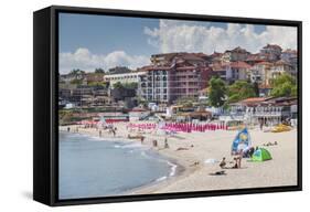 Bulgaria, Black Sea Coast, Sozopol, Town Beach-Walter Bibikow-Framed Stretched Canvas