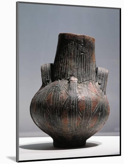 Bulgaria, Burgas Region, Jug Decorated with Geometric Ribbon Motives, Terracotta-null-Mounted Giclee Print