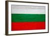 Bulgaria Flag Design with Wood Patterning - Flags of the World Series-Philippe Hugonnard-Framed Art Print