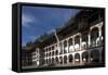 Bulgaria, Rhodope Mountains, Rila Monastery, Arcaded Courtyard-null-Framed Stretched Canvas