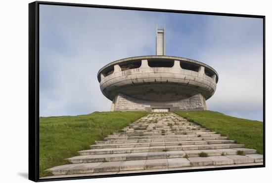 Bulgaria, Shipka Pass, Ruins of the Soviet-Era Buzludzha Monument-Walter Bibikow-Framed Stretched Canvas