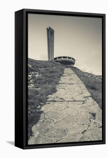 Bulgaria, Shipka Pass, Ruins of the Soviet-Era Buzludzha Monument-Walter Bibikow-Framed Stretched Canvas