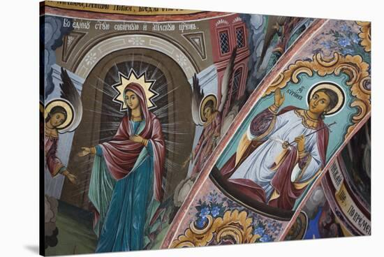 Bulgaria, Southern Mountains, Rila, Rila Monastery, Wall Frescoes-Walter Bibikow-Stretched Canvas