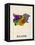 Bulgaria Watercolor Map-Michael Tompsett-Framed Stretched Canvas