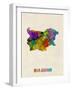 Bulgaria Watercolor Map-Michael Tompsett-Framed Art Print