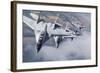 Bulgarian and Polish Air Force Mig-29S Planes Flying over Bulgaria-Stocktrek Images-Framed Photographic Print