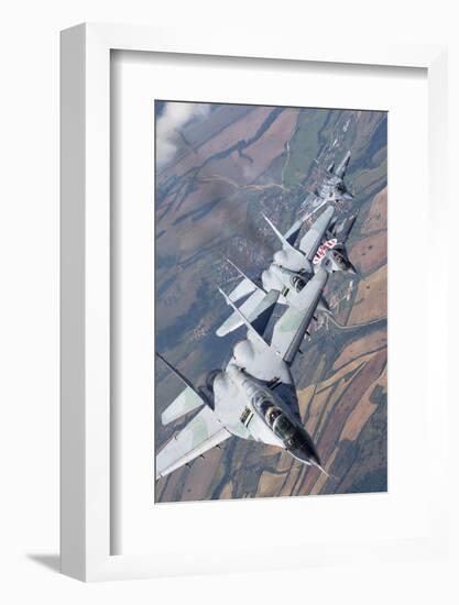 Bulgarian and Polish Air Force Mig-29S Planes Flying over Bulgaria-Stocktrek Images-Framed Photographic Print