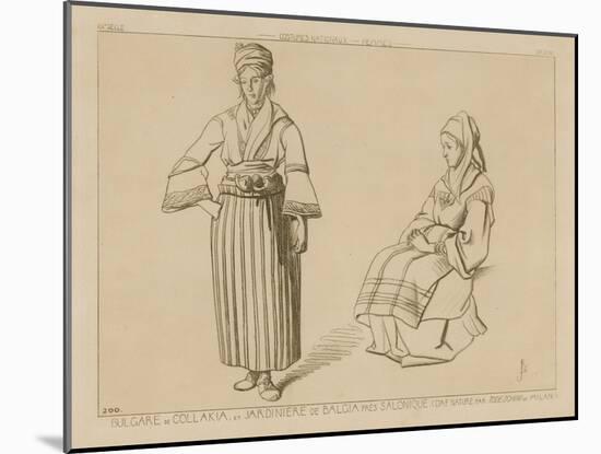 Bulgarian Collakia and Planter of Balga Near Salonika-null-Mounted Giclee Print