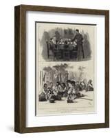 Bulgarian Refugees at the Servian Head-Quarters, Parakjin-Joseph Nash-Framed Giclee Print