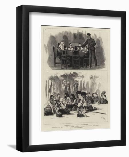 Bulgarian Refugees at the Servian Head-Quarters, Parakjin-Joseph Nash-Framed Giclee Print