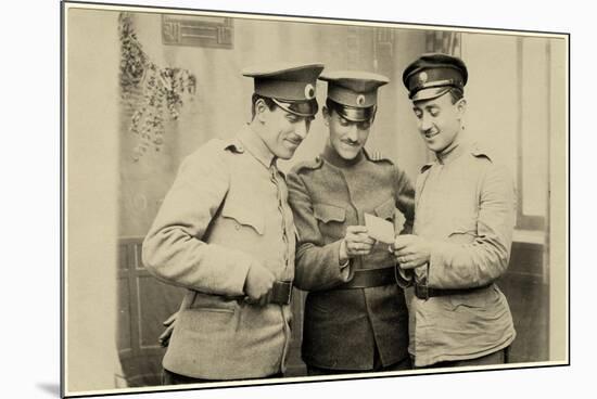 Bulgarian Soldiers Enjoying a Photo, C.1914-null-Mounted Photographic Print