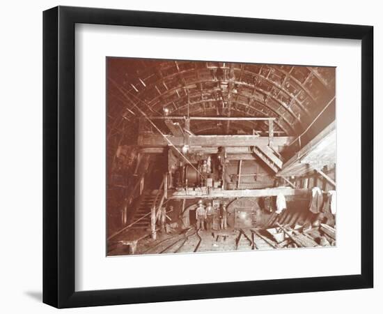 Bulkhead to Retain Compressed Air in Rotherhithe Tunnel, London, October 1906-null-Framed Photographic Print