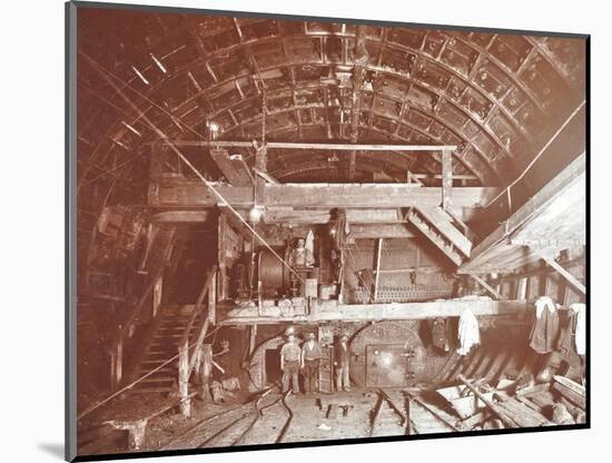 Bulkhead to Retain Compressed Air in Rotherhithe Tunnel, London, October 1906-null-Mounted Photographic Print