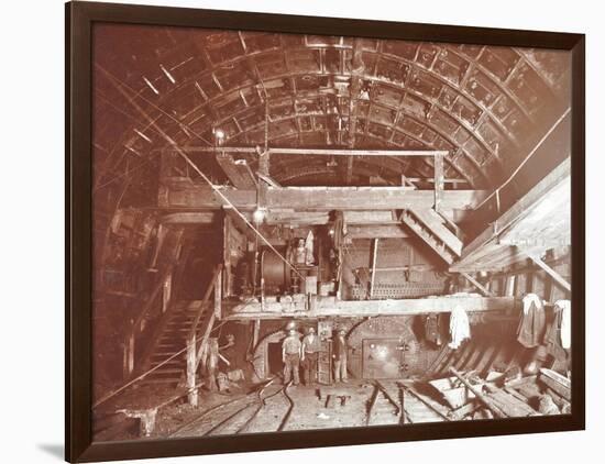 Bulkhead to Retain Compressed Air in Rotherhithe Tunnel, London, October 1906-null-Framed Photographic Print