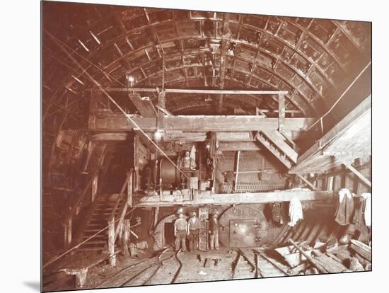 Bulkhead to Retain Compressed Air in Rotherhithe Tunnel, London, October 1906-null-Mounted Photographic Print