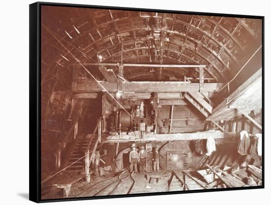 Bulkhead to Retain Compressed Air in Rotherhithe Tunnel, London, October 1906-null-Framed Stretched Canvas